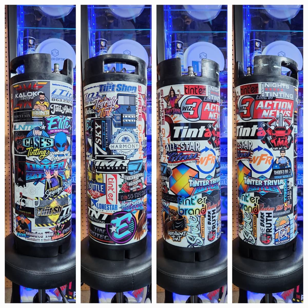 Sticker Bomb Keg Wrap